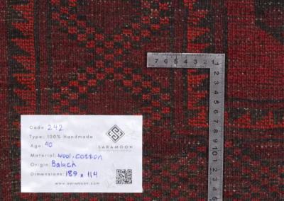 Hand Knotted Baluch Rug 6 2x3 9 Code 2242 - View 8