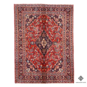 Hand Knotted Mashhad Rug 6 3x4 8 Code 2244 - View 1