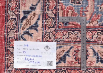 Hand Knotted Birjand Rug 9 7x6 6 Code 2245 - View 9