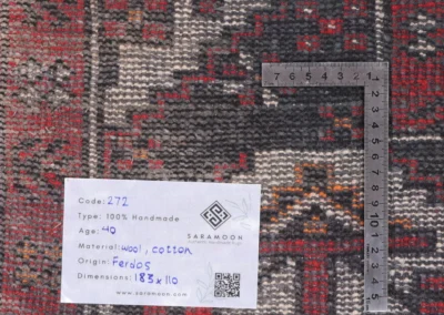 Hand Knotted Ferdows Rug 6 0x3 7 Code 2272 - View 9