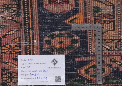 Hand Knotted Zanjan Rug 7 10x4 0 Code 2274 - View 10