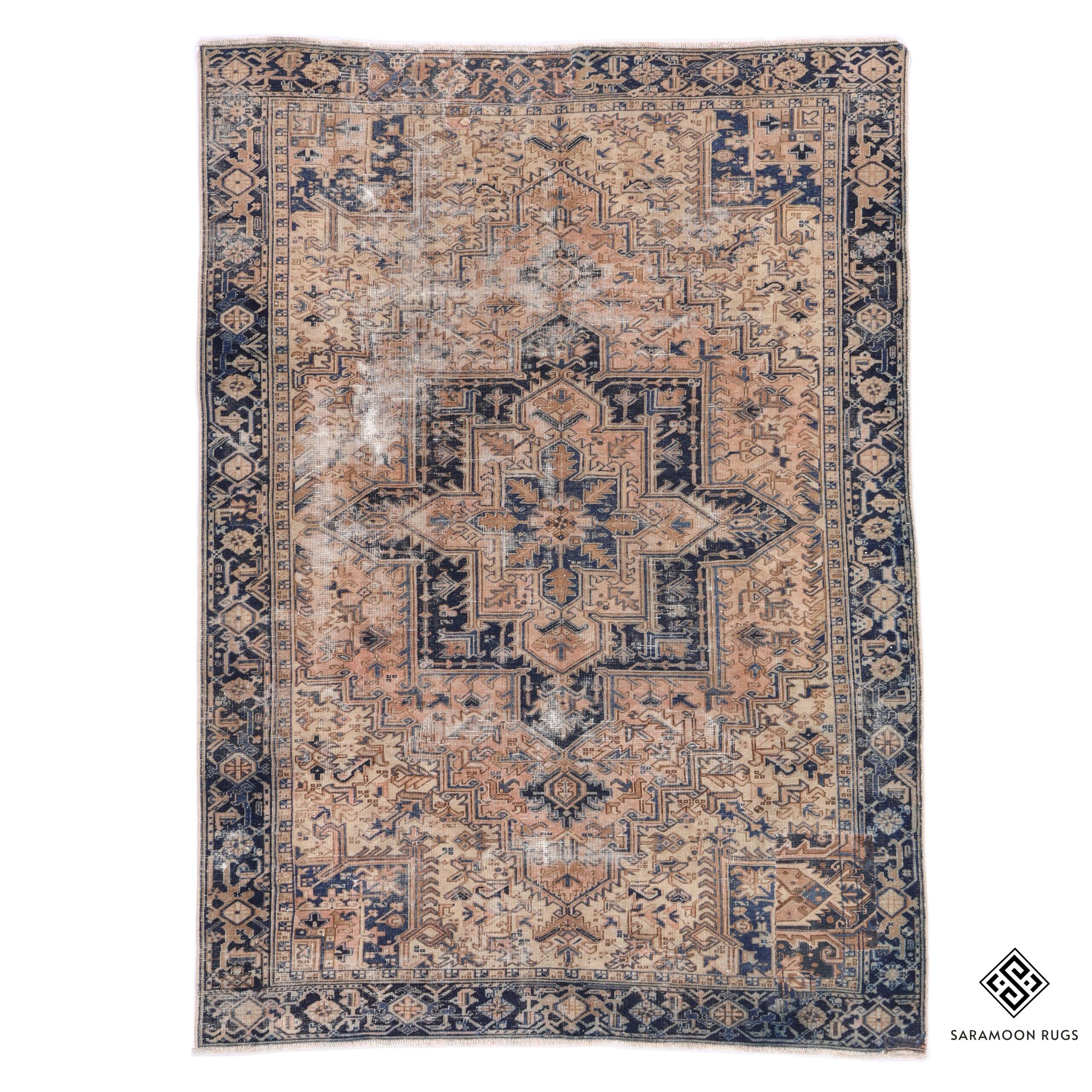 Hand Knotted Antique Heriz Rug 10 9x7 8 Code 2283 - View 1