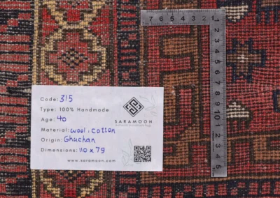 Hand Knotted Quchan Rug 3 7x2 7 Code 2315 - View 9