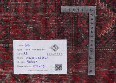 Hand Knotted Baluch Rug 5 9x3 2 Code 2316 - View 9