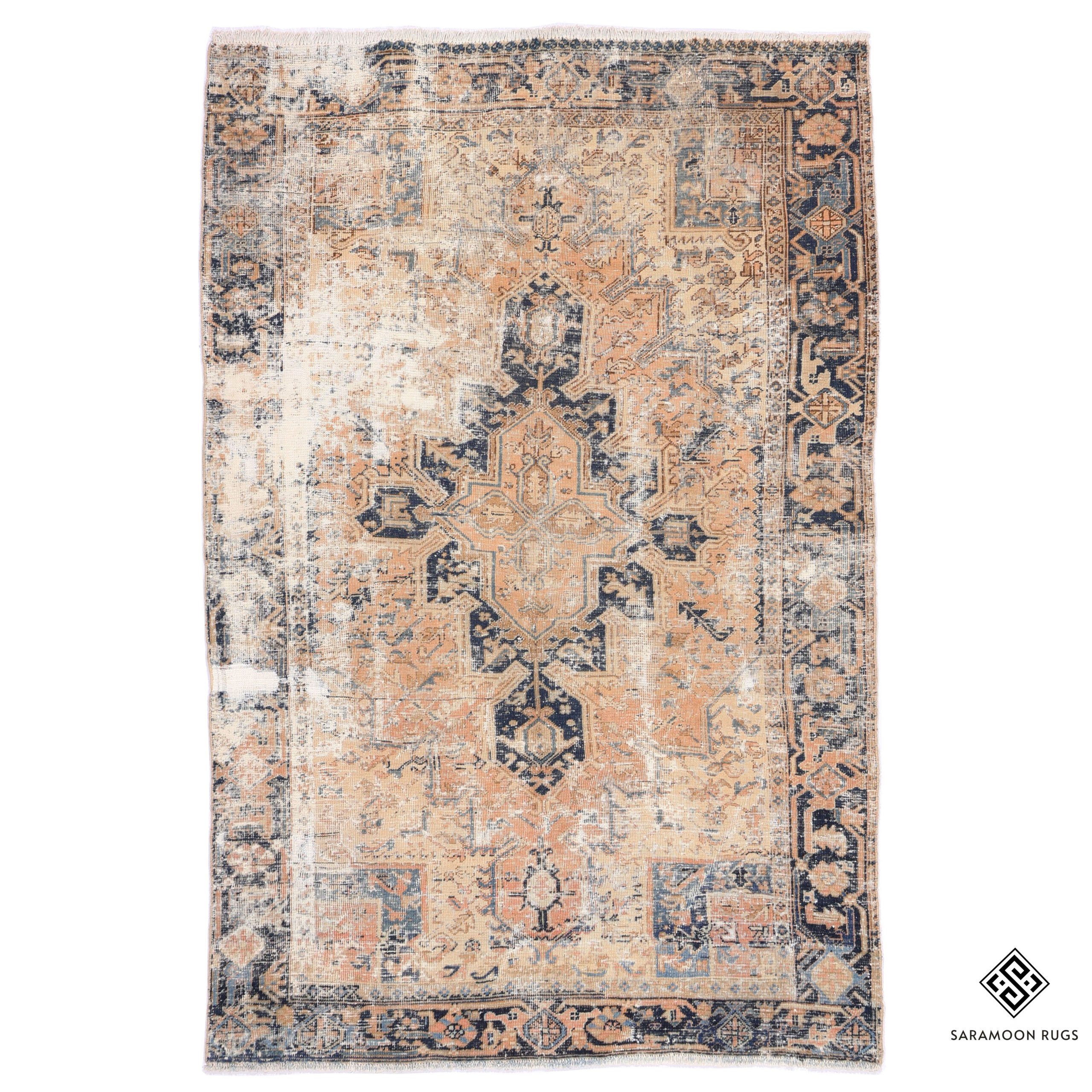 Hand Knotted Antique Heriz Rug 10 3x7 1 Code 2328 - View 1