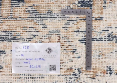 Hand Knotted Antique Heriz Rug 10 3x7 1 Code 2328 - View 12