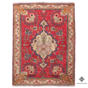 Hand Knotted Antique Khoy Rug 2 7x1 11 Code 2337 - View 1