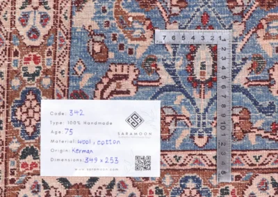 Hand Knotted Antique Kerman Rug 11 5x8 4 Code 2342 - View 11