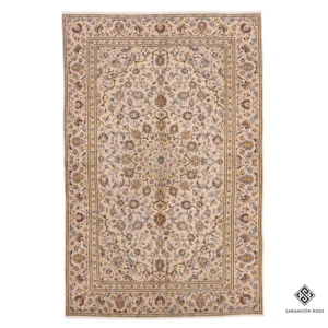 Hand Knotted Kashan Rug 8 4x5 10 Code 2343 - View 1