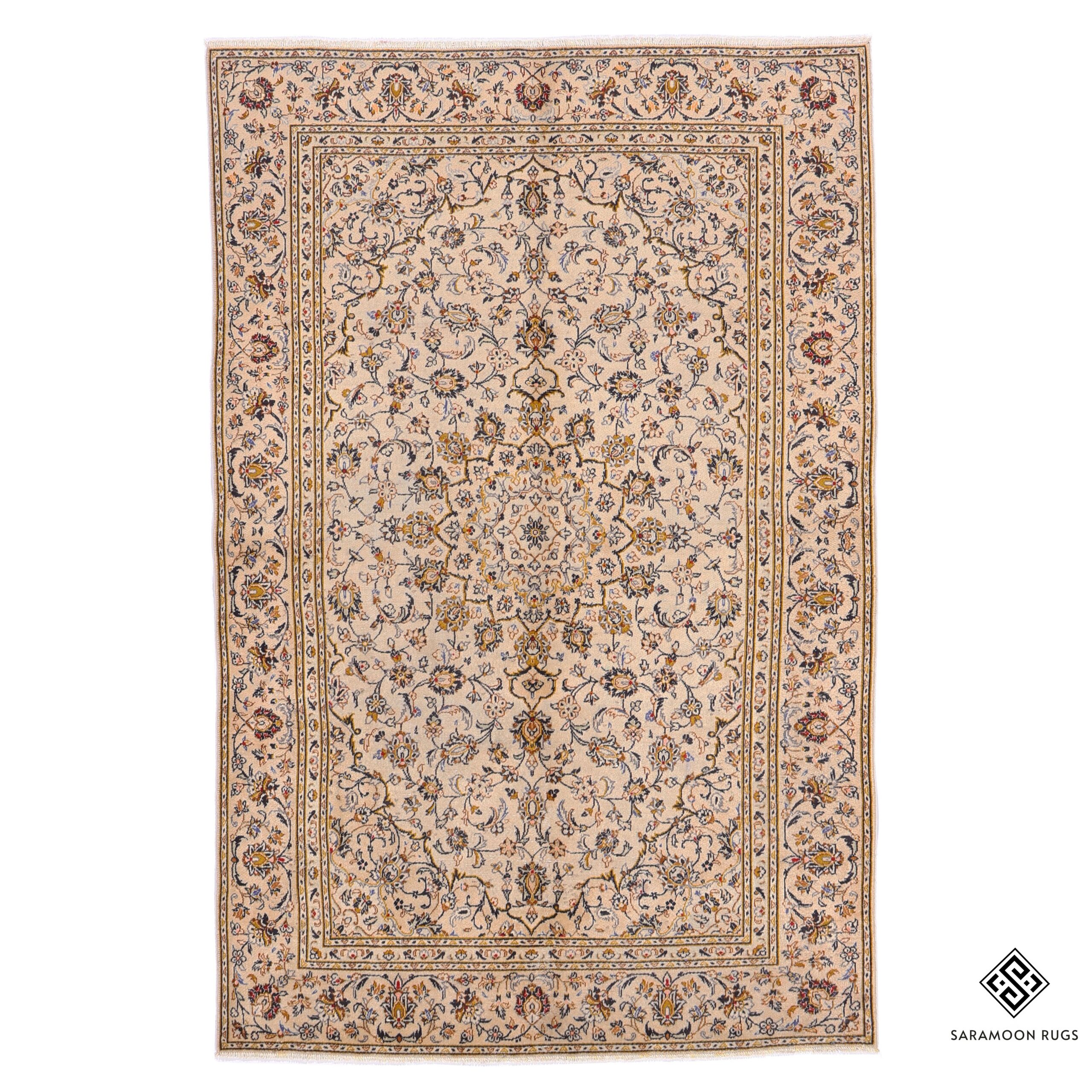 Hand Knotted Kashan Rug 8 4x5 10 Code 2343 - View 1