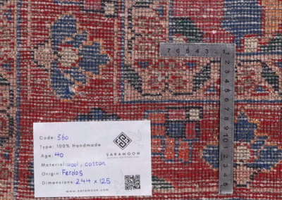 Hand Knotted Ferdows Rug 8 0x4 1 Code 2360 - View 10