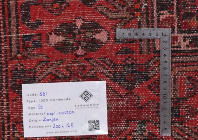 Hand Knotted Zanjan Rug 6 7x4 1 Code 2361 - View 10