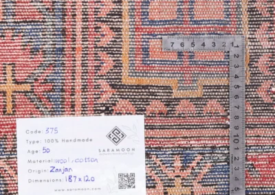 Hand Knotted Zanjan Rug 6 2x3 11 Code 2375 - View 10
