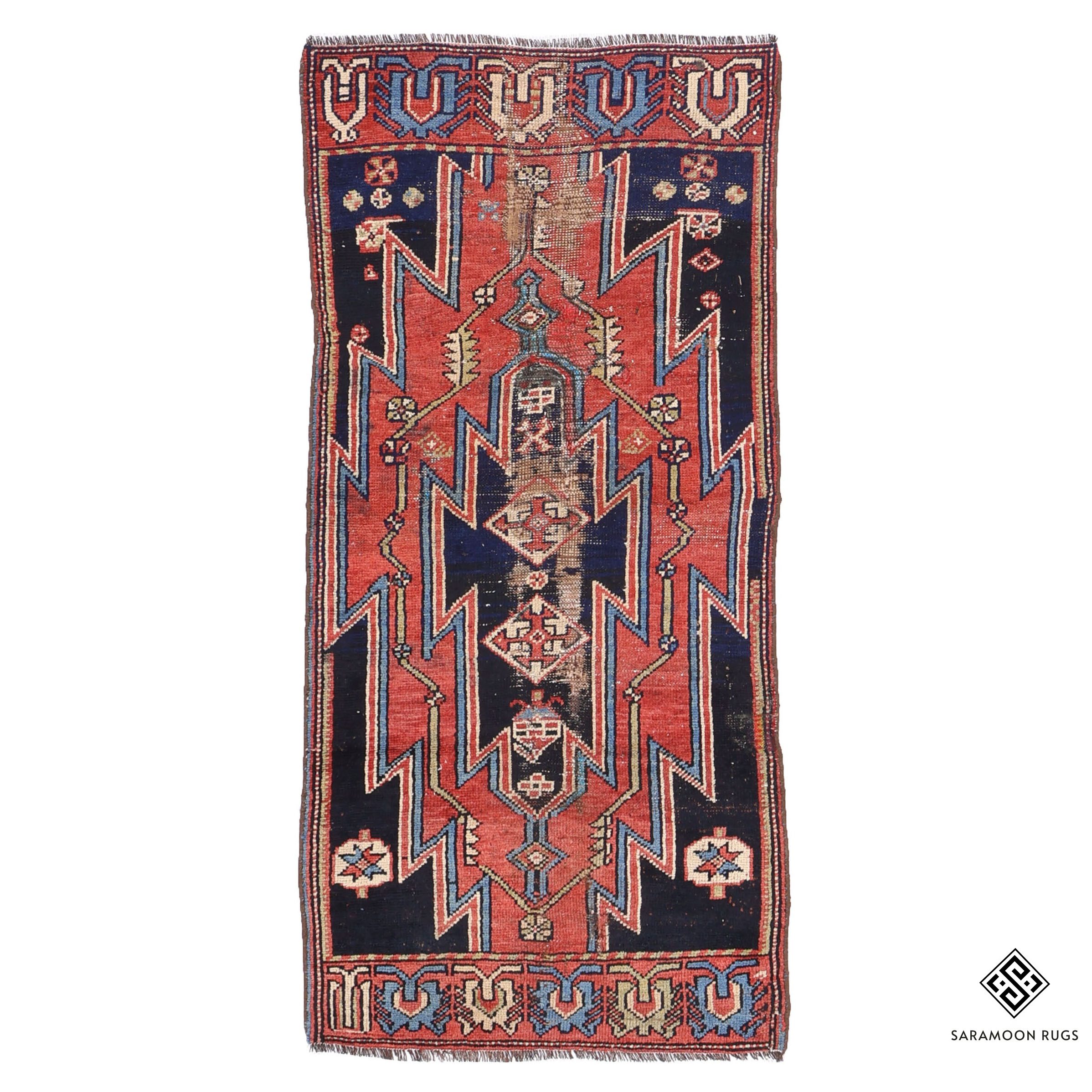 Hand Knotted Antique Mazlaqan Rug 6 0x2 9 Code 2398 - View 1