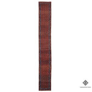 Hand Knotted Antique Malayer Rug, 13' 6"x1' 10", Code: 2406