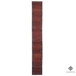 Hand Knotted Antique Malayer Rug, 13' 6"x1' 10", Code: 2406