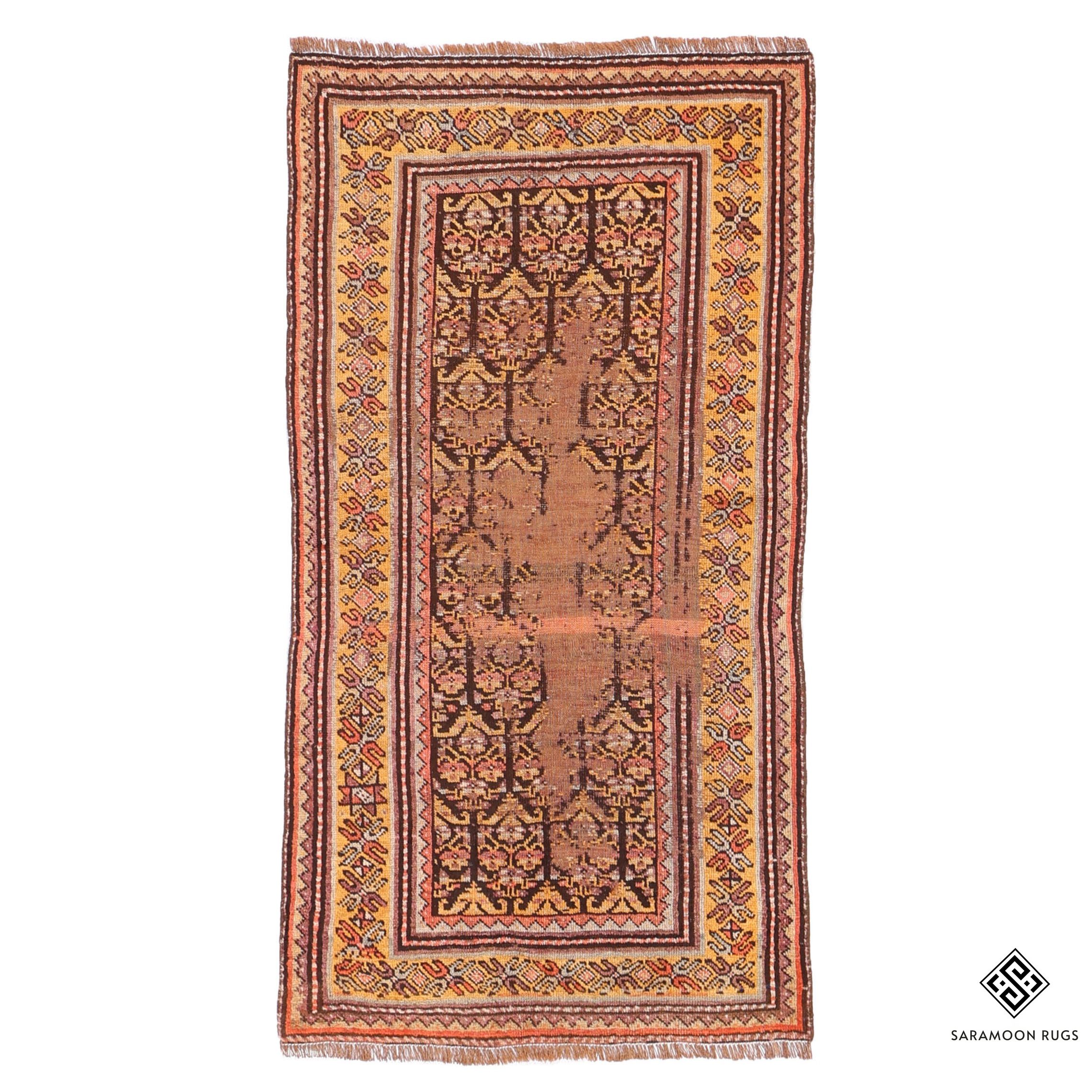 Hand Knotted Antique Sanjab Rug 5 7x3 Code 2407 - View 1