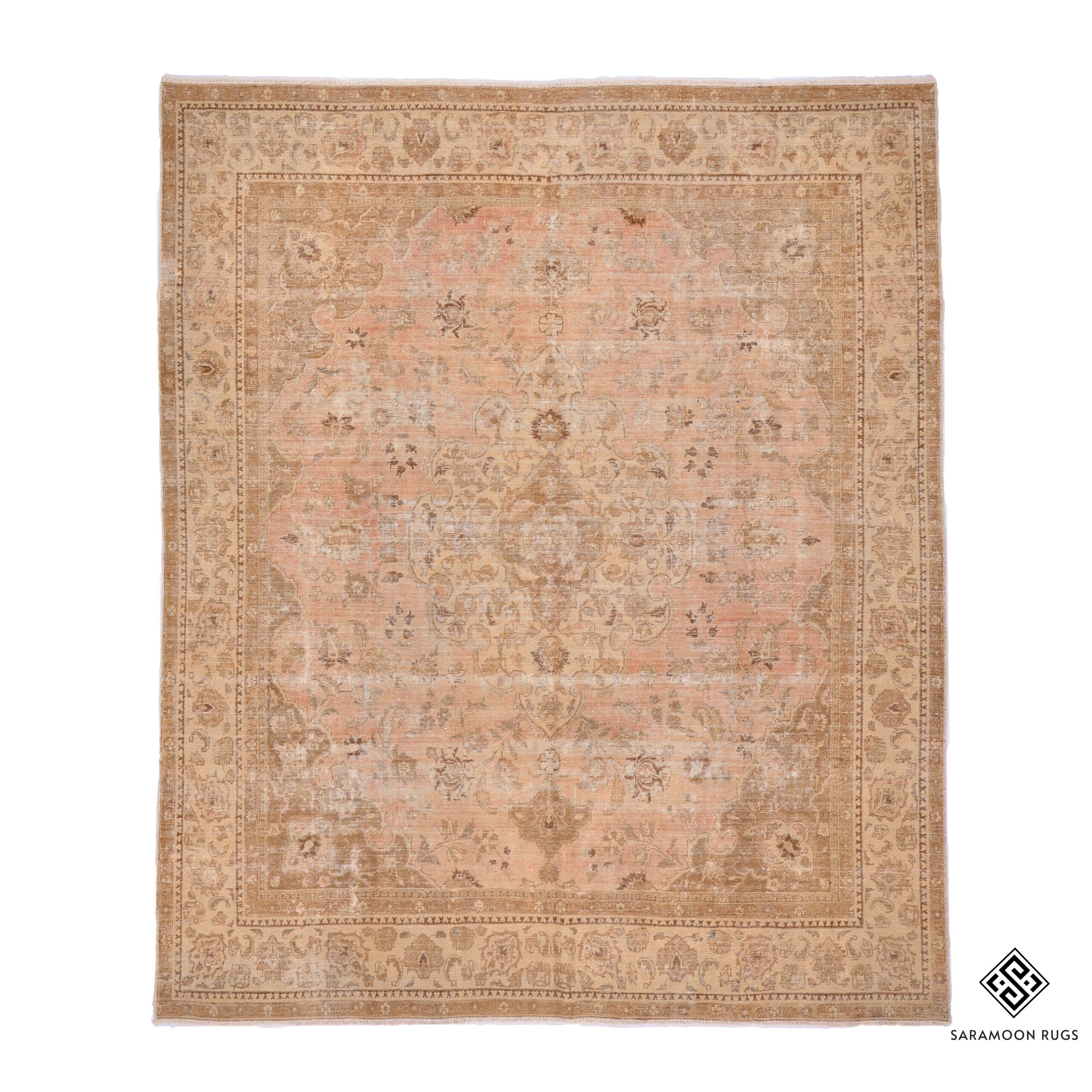 Hand Knotted Antique Mashhad Rug 11 3x9 5 Code 2417 - View 1