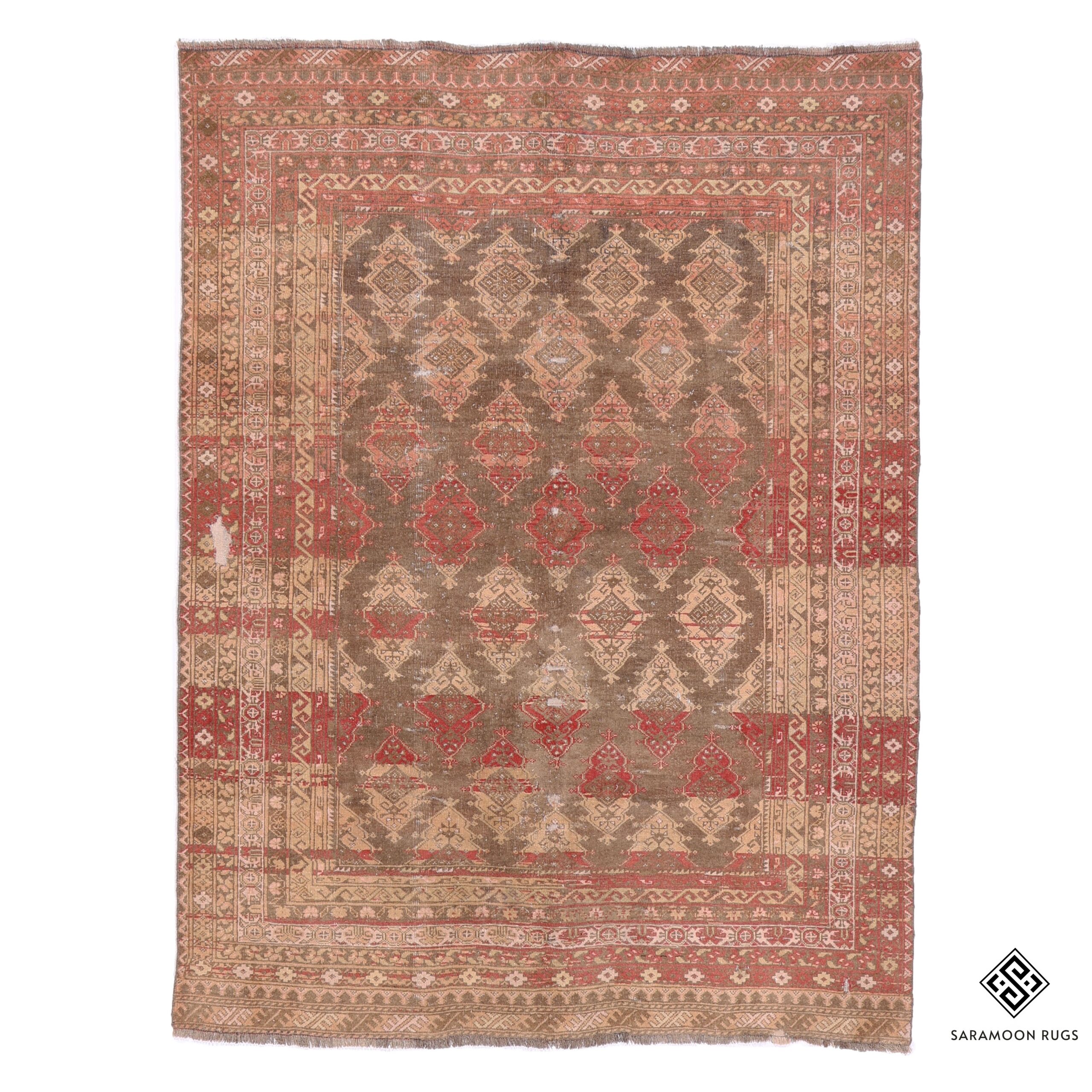 Hand Knotted Afghan Rug 8 4x6 4 Code 2418 - View 1