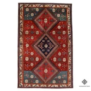 Hand Knotted Antique Qashqai Rug, 9' 11"x6' 4", Code: 2424