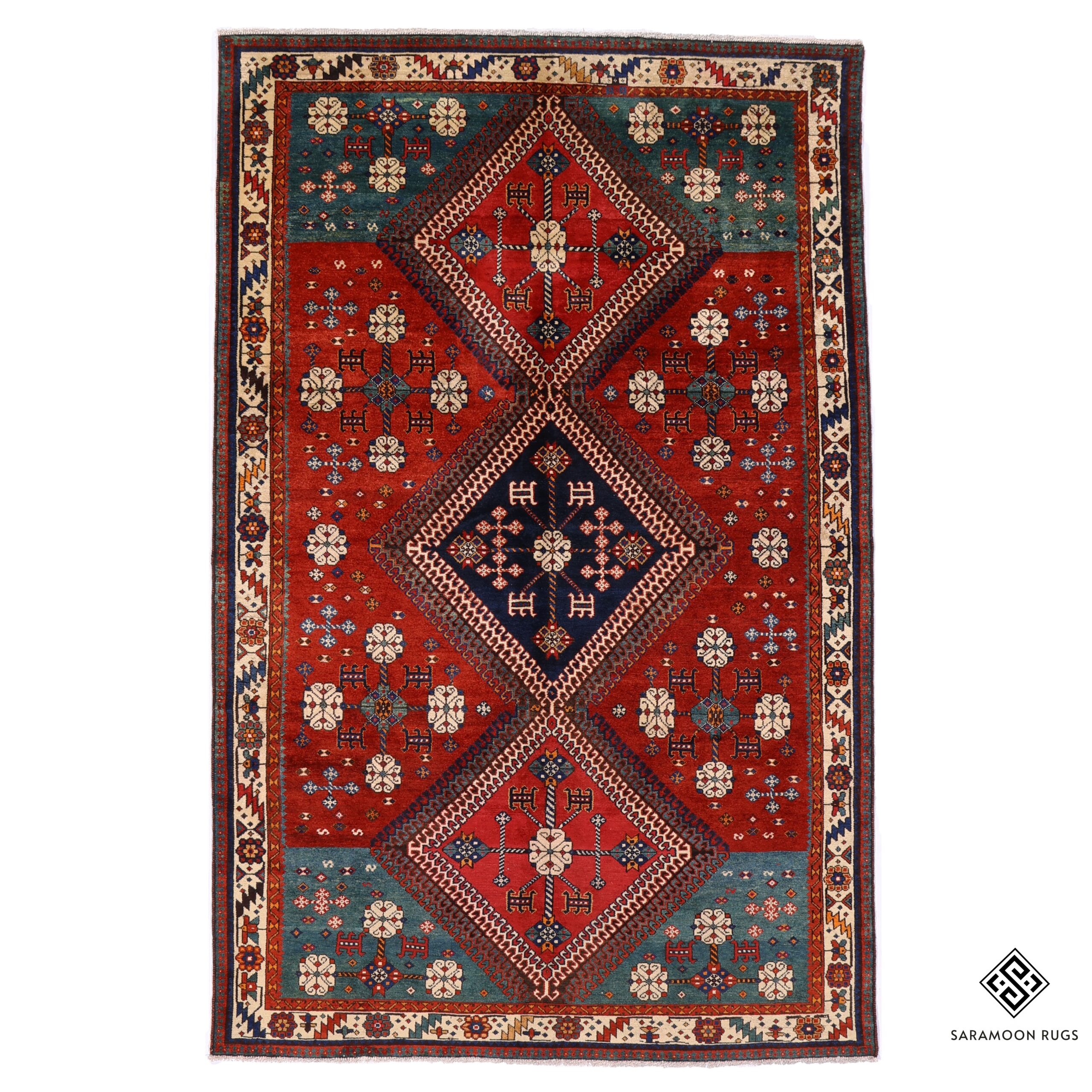 Hand Knotted Antique Qashqai Rug 9 11x6 4 Code 2424 - View 1