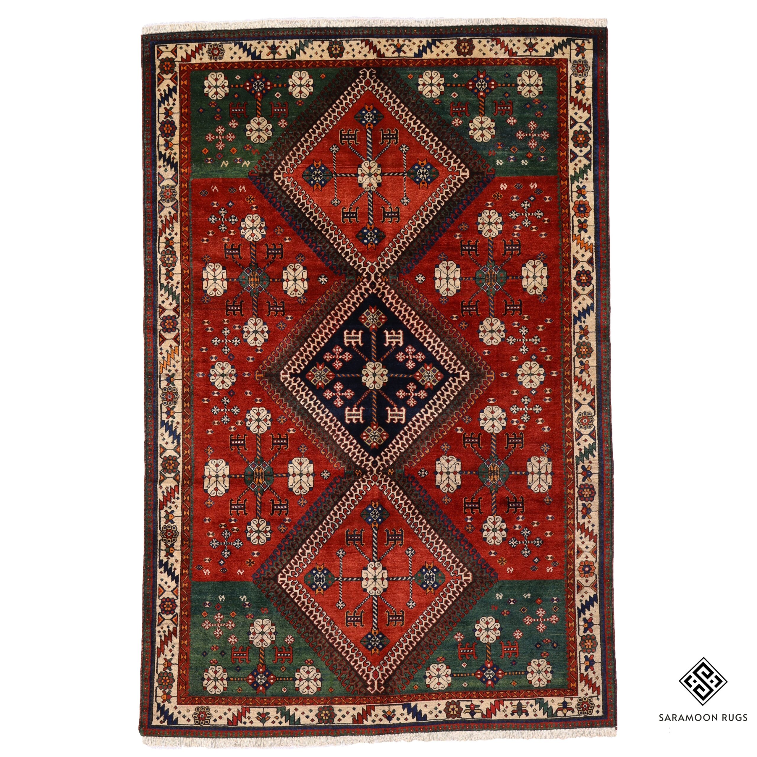 Hand Knotted Antique Qashqai Rug 9 11x6 6 Code 2439 - View 1