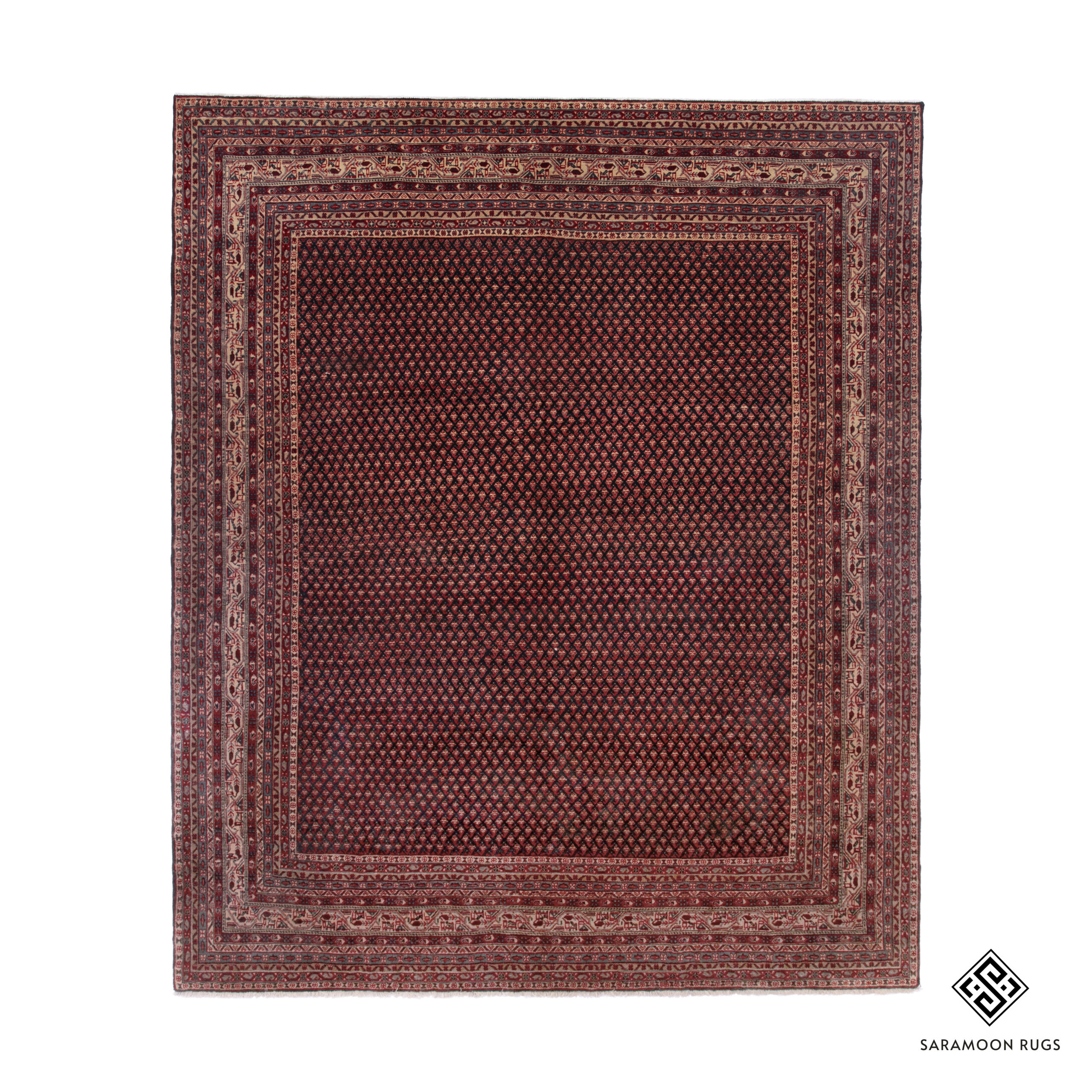 Hand-Knotted Sarough Rug, 9' 1"x11' 4", Code: 1601