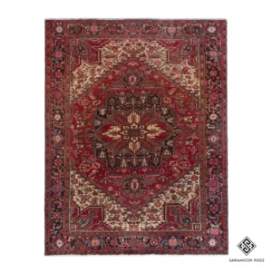 Hand-Knotted Heriz Rug, 7' 5"x9' 8", Code: 1607