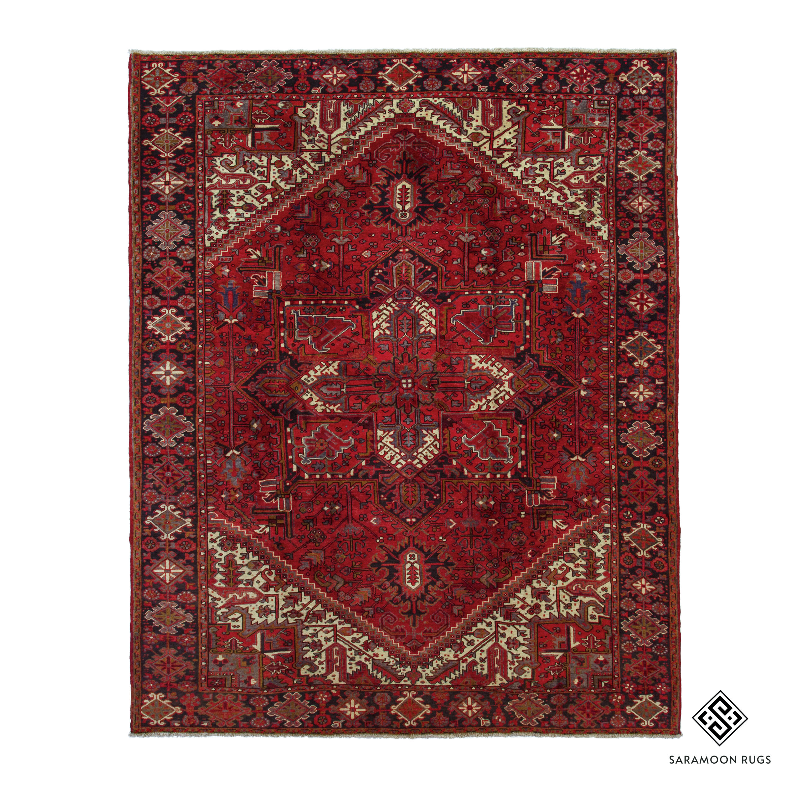 Hand-Knotted Heriz Rug, 8' 1"x11' 2", Code: 1611