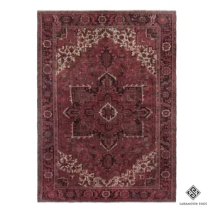 Hand-Knotted Heriz Rug, 9' 1"x12' 9", Code: 1613