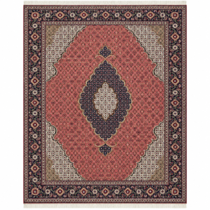 Hand-knotted Tabriz Vintage Mahi Rug, 8'x6'8", Code:1250